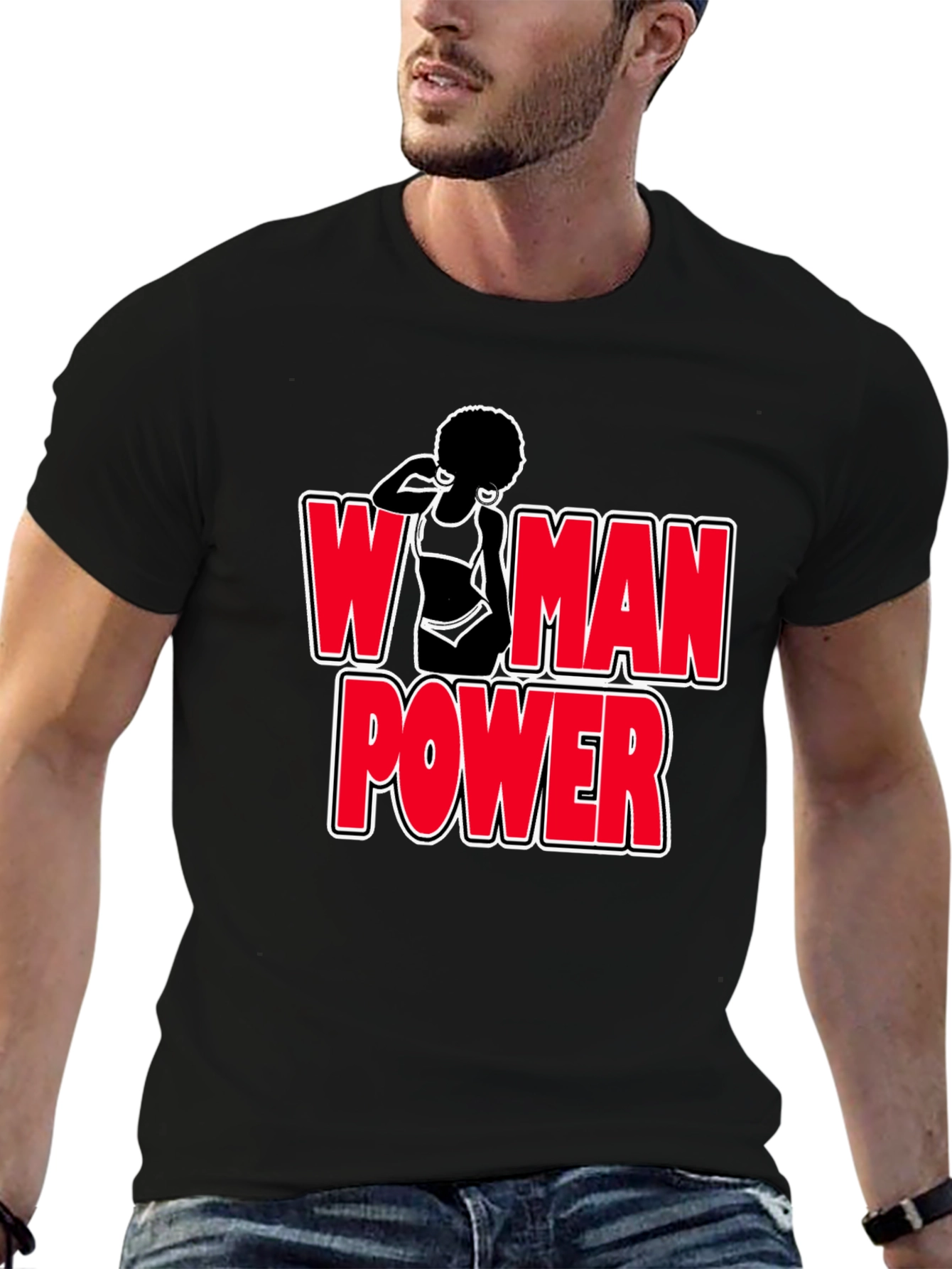 Woman Power Graphic T-Shirt - Bold Feminist Design