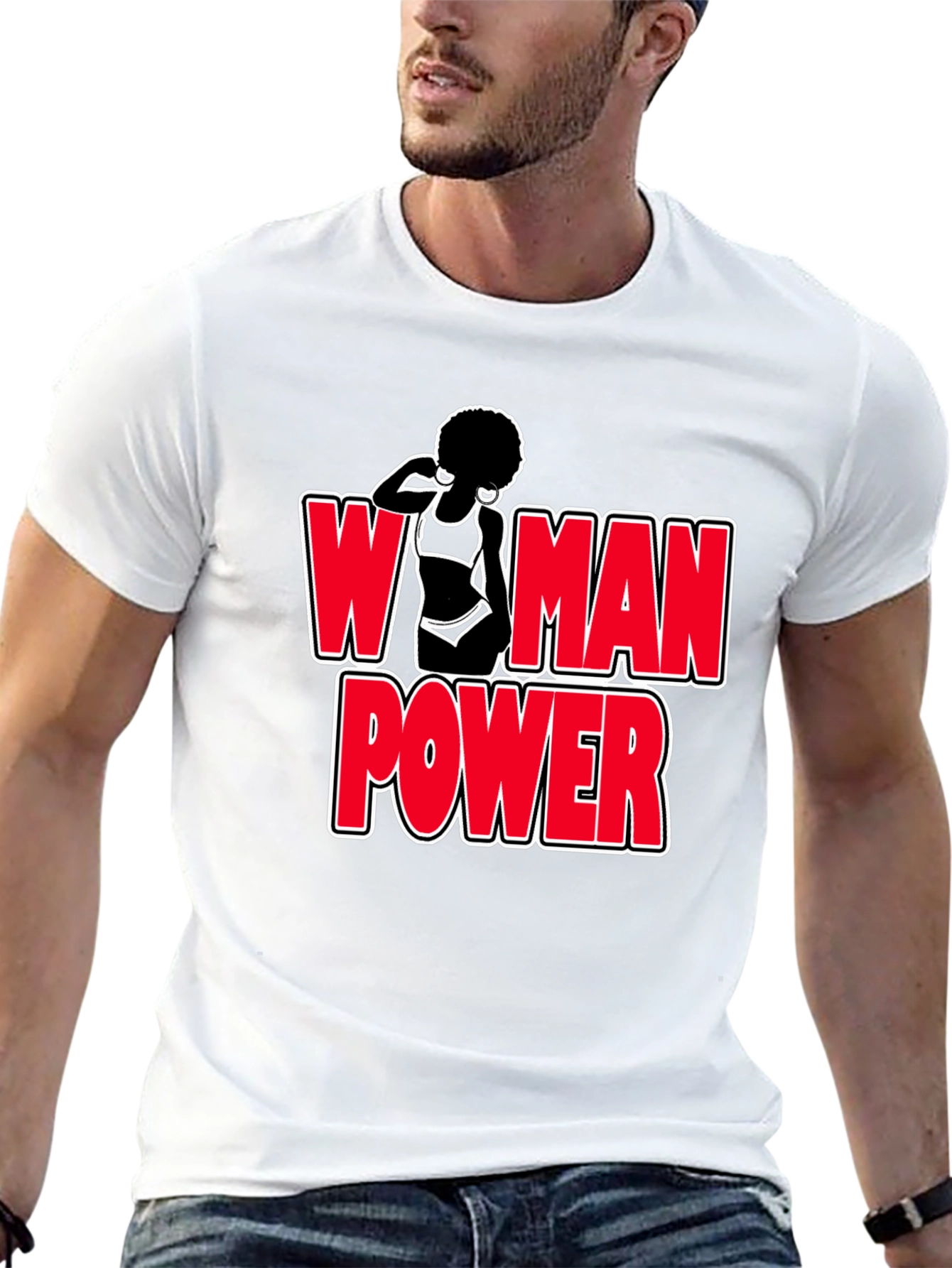 Woman Power Graphic T-Shirt - Bold Feminist Design
