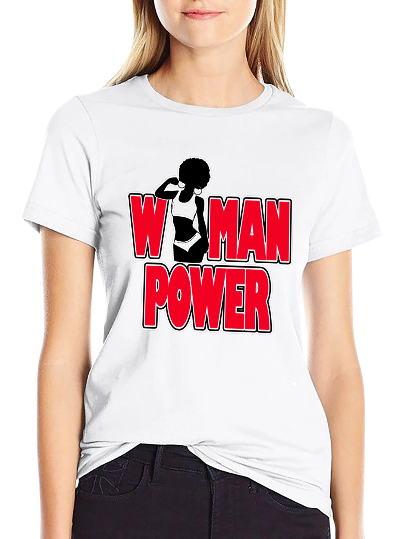Woman Power Graphic T-Shirt - Bold Feminist Design