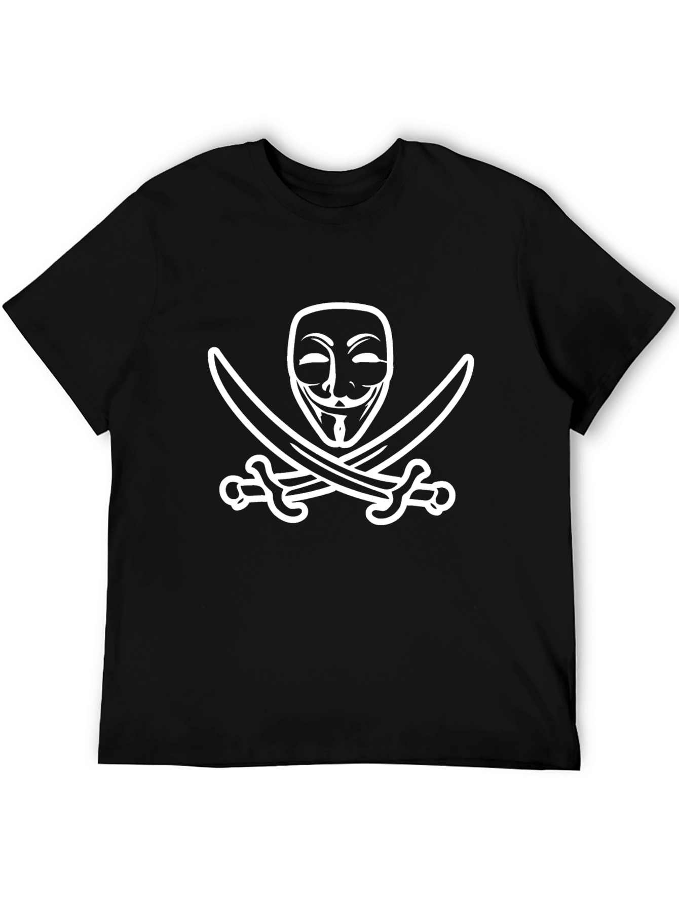 Anonymous Pirate T-Shirt - Hacker Mask with Swords