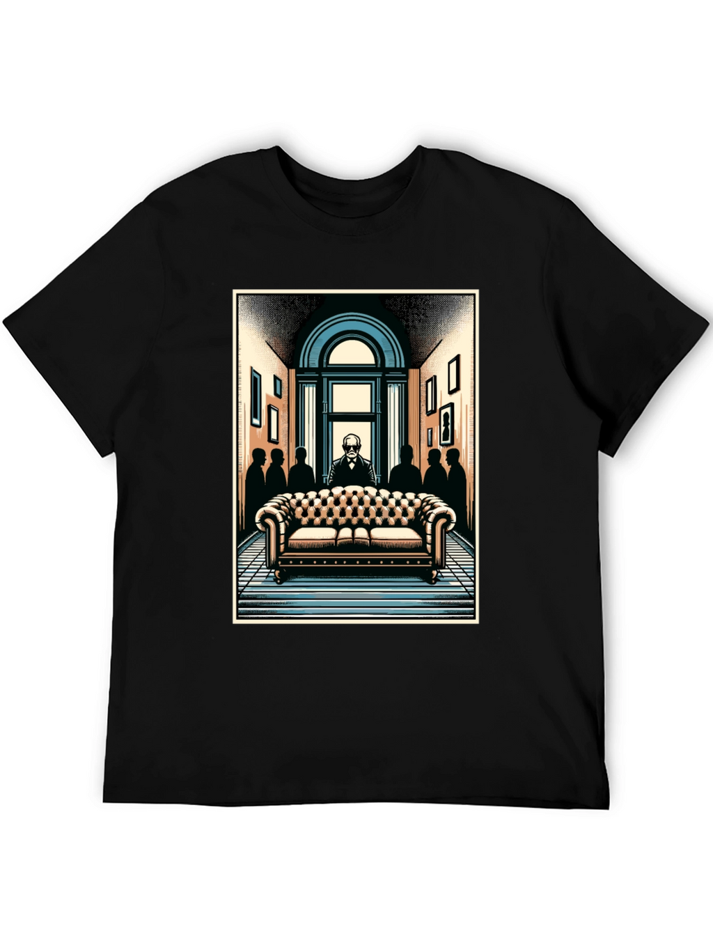 Psychiatrist Couch Graphic Tee - Black T-Shirt