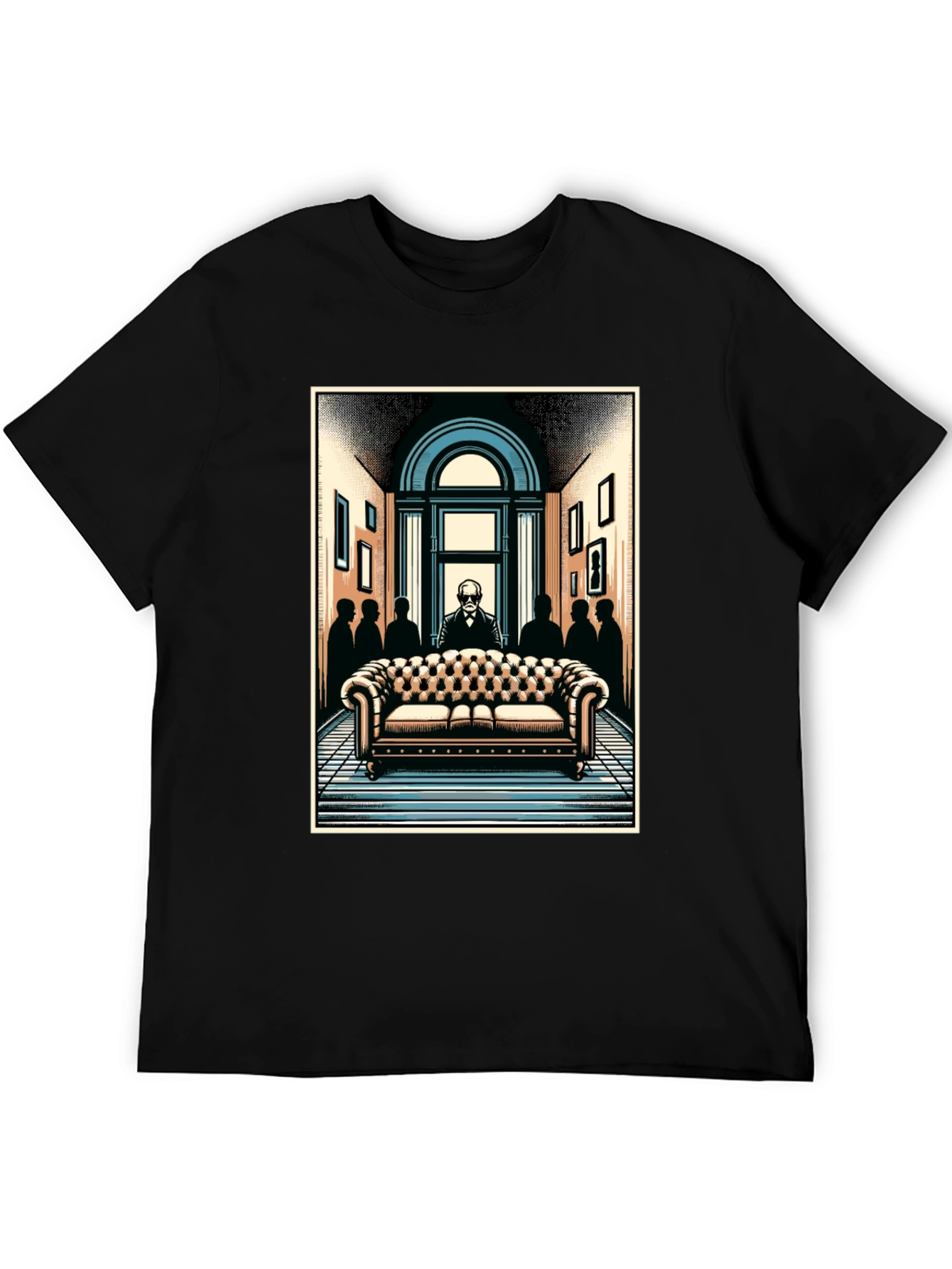 Psychiatrist Couch Graphic Tee - Black T-Shirt