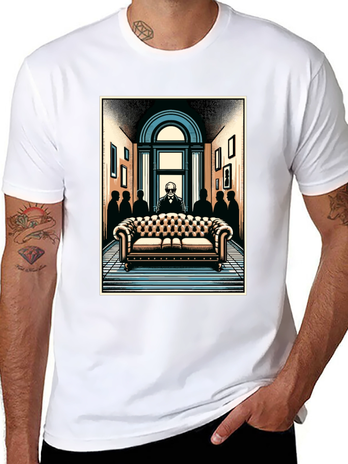 Psychiatrist Couch Graphic Tee - Black T-Shirt