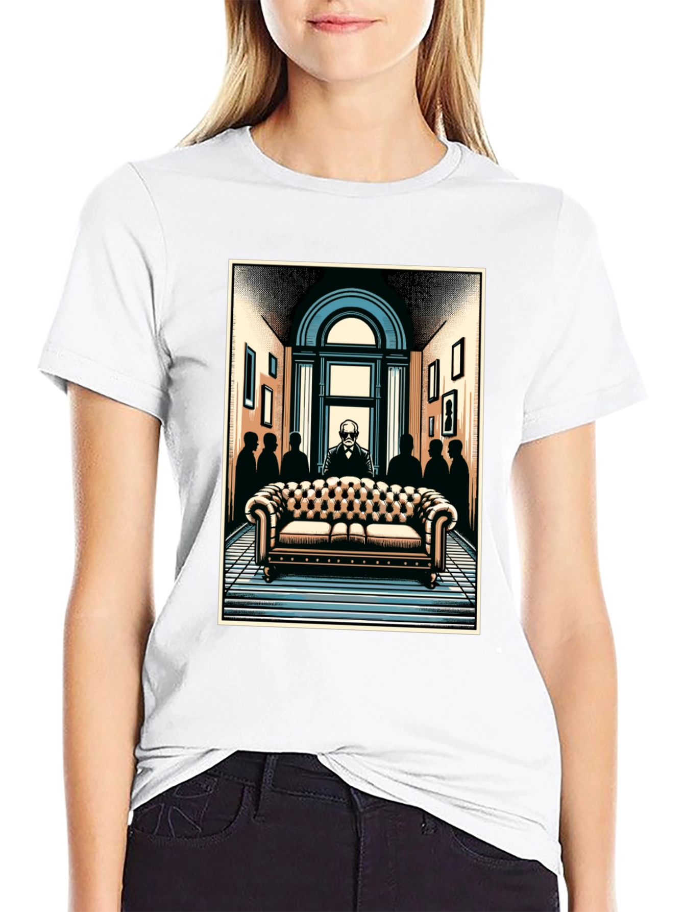 Psychiatrist Couch Graphic Tee - Black T-Shirt