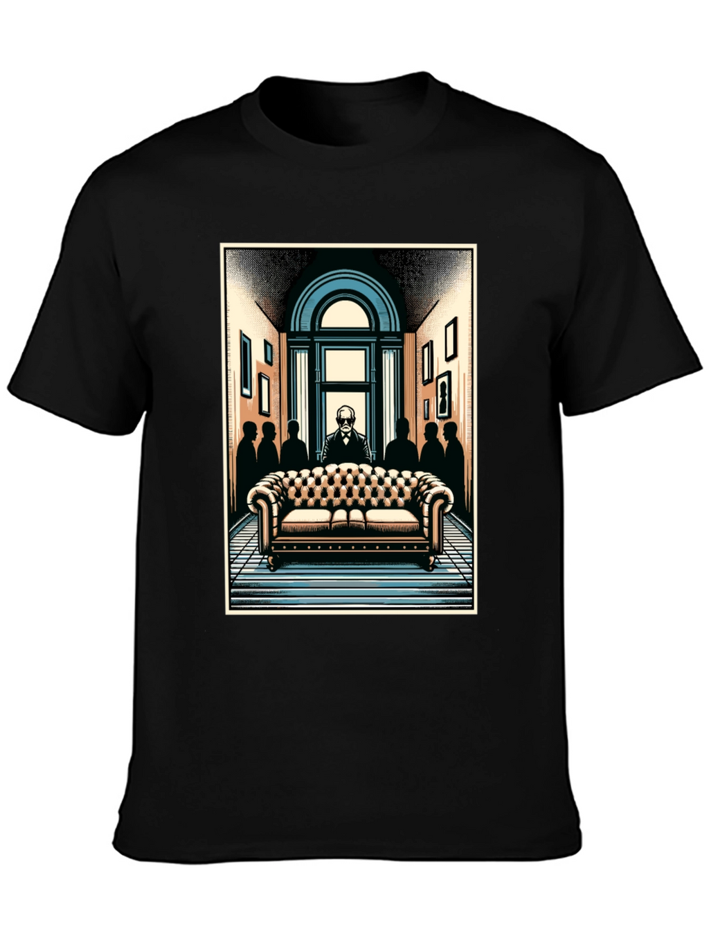 Psychiatrist Couch Graphic Tee - Black T-Shirt
