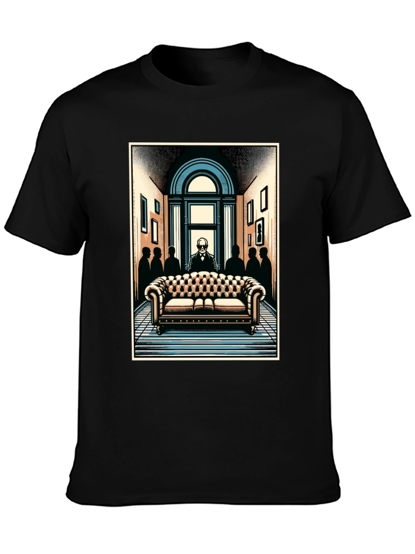 Psychiatrist Couch Graphic Tee - Black T-Shirt