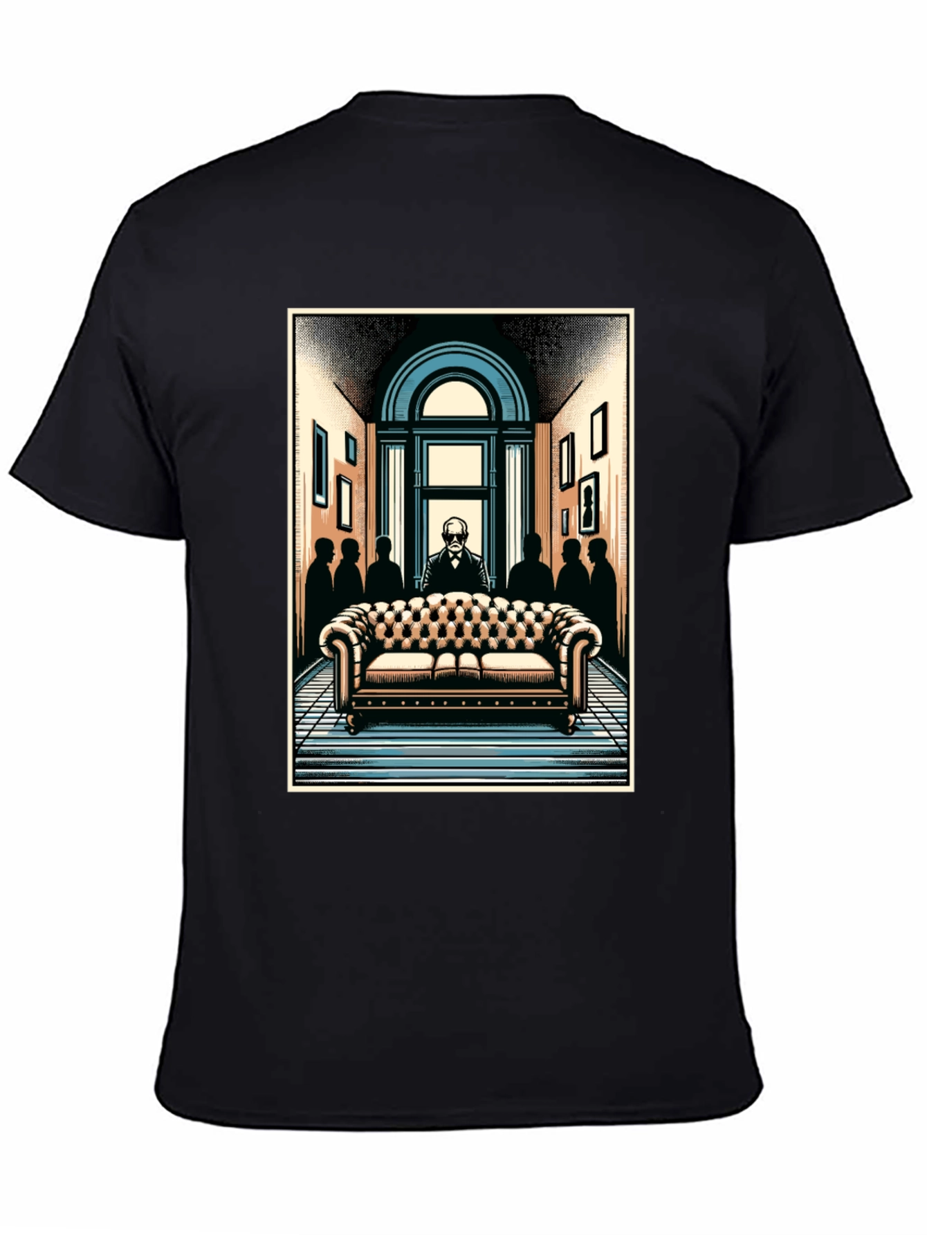Psychiatrist Couch Graphic Tee - Black T-Shirt