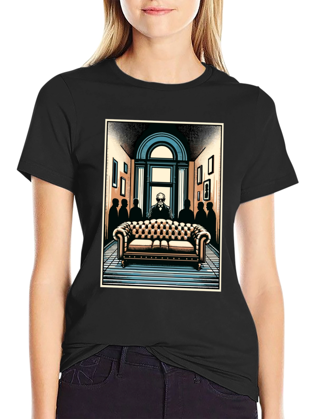 Psychiatrist Couch Graphic Tee - Black T-Shirt
