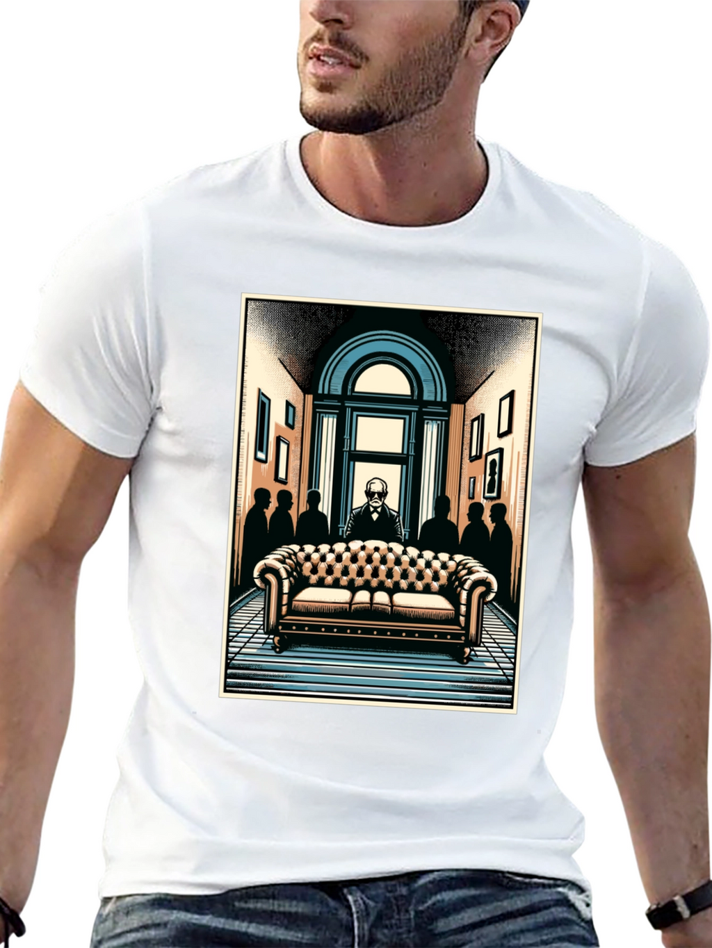 Psychiatrist Couch Graphic Tee - Black T-Shirt