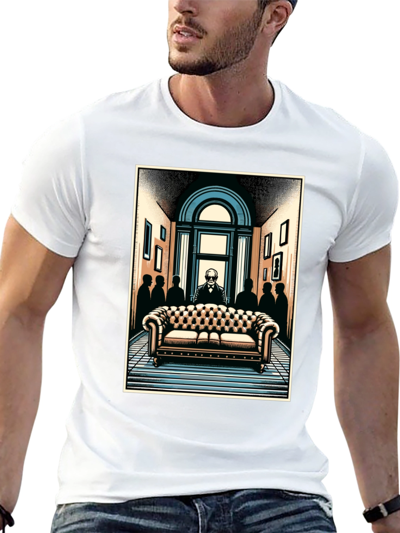 Psychiatrist Couch Graphic Tee - Black T-Shirt