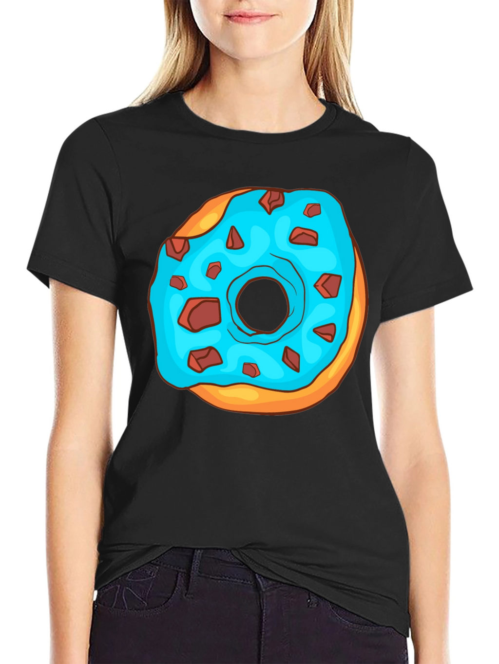 Donut Graphic T-Shirt - Funny Cartoon Design