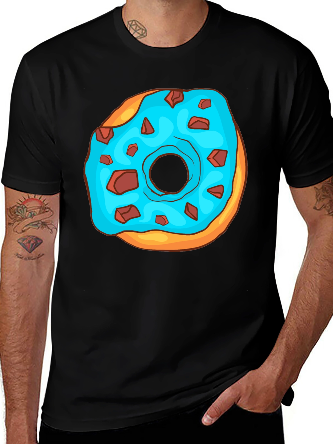 Donut Graphic T-Shirt - Funny Cartoon Design