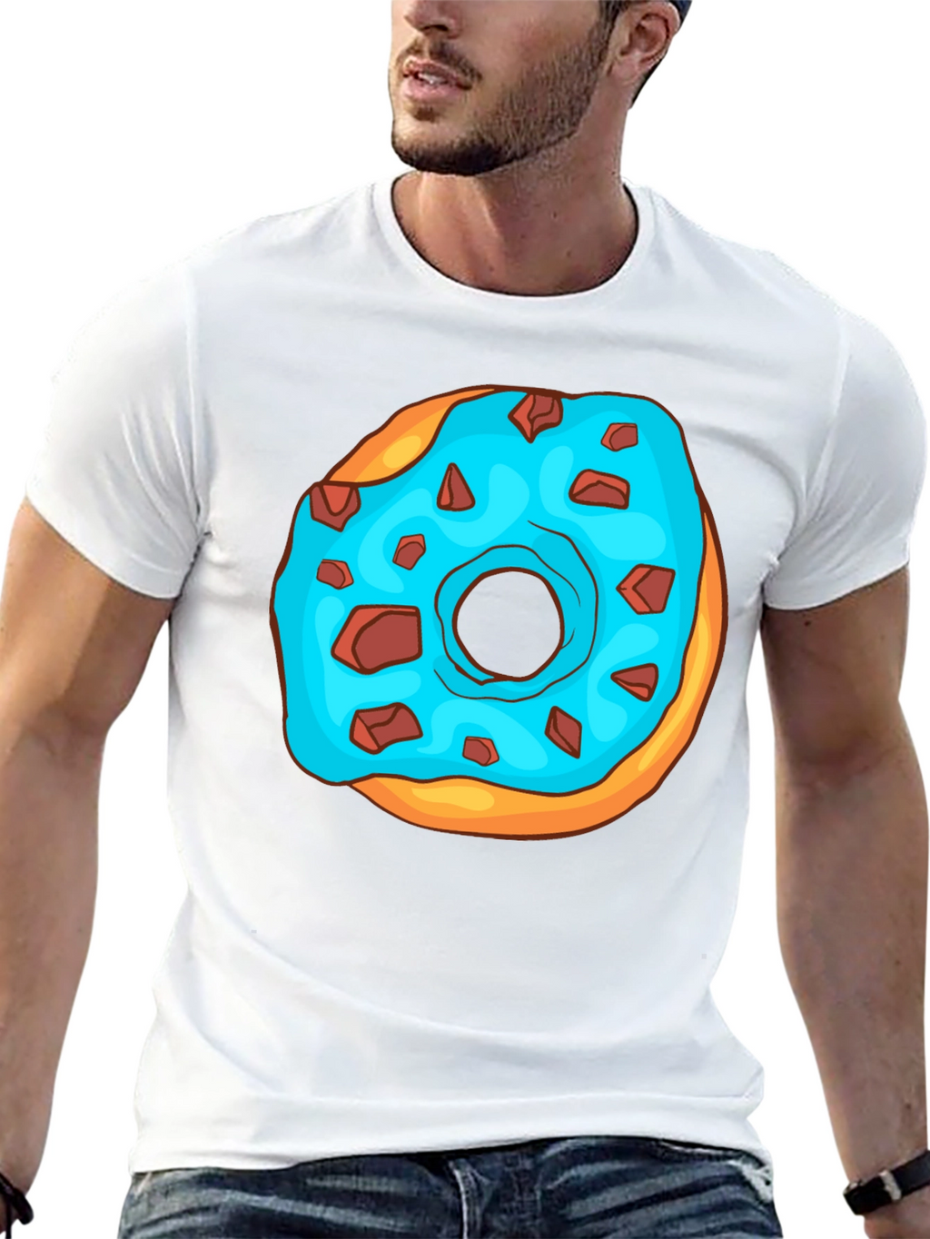 Donut Graphic T-Shirt - Funny Cartoon Design
