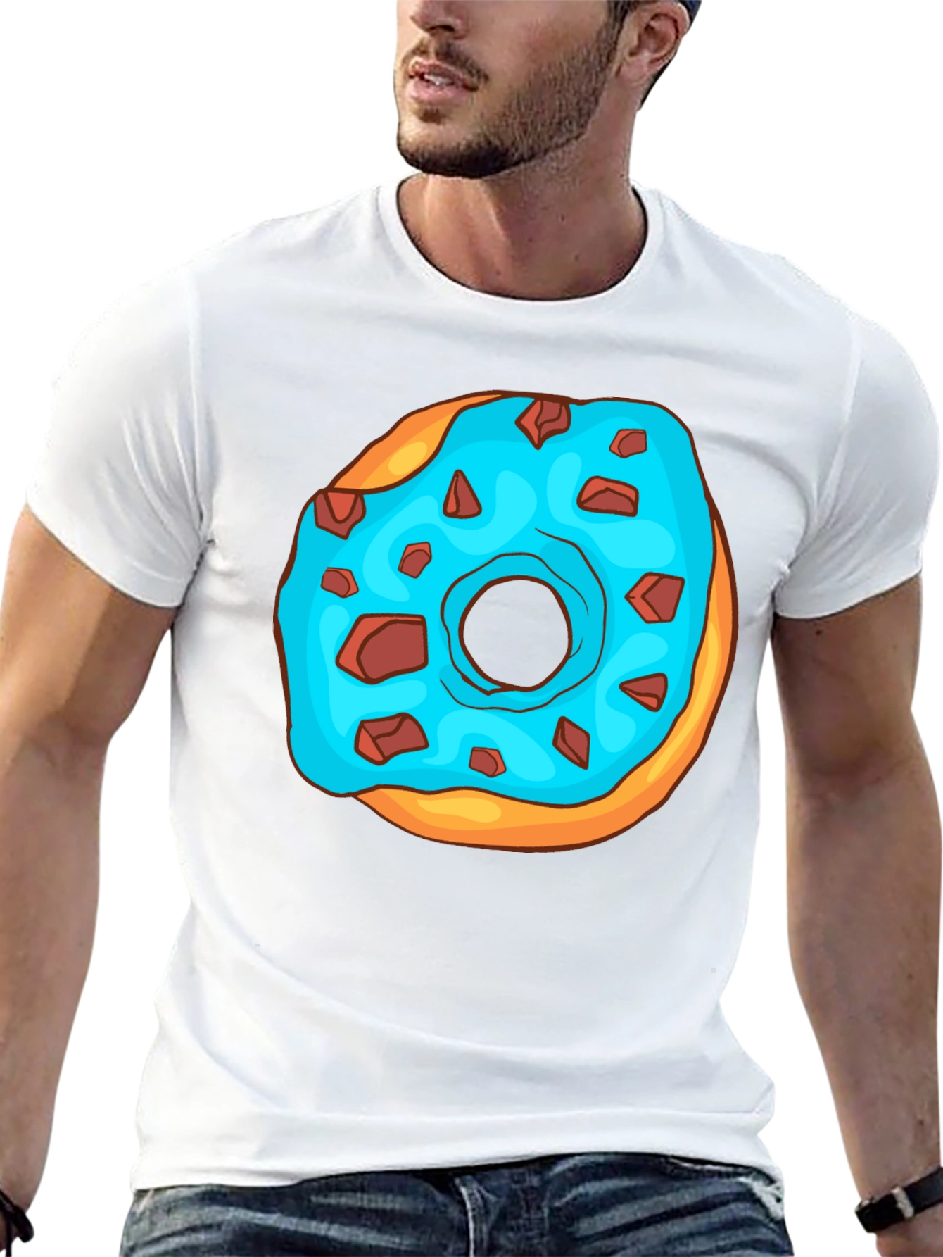 Donut Graphic T-Shirt - Funny Cartoon Design