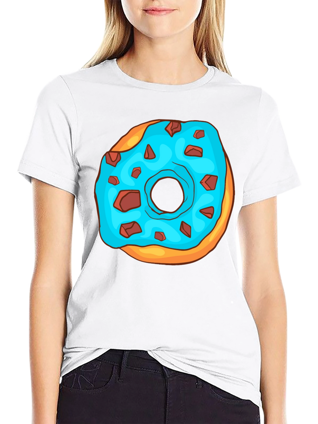 Donut Graphic T-Shirt - Funny Cartoon Design