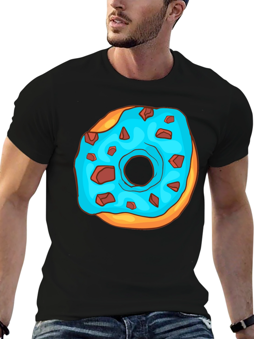 Donut Graphic T-Shirt - Funny Cartoon Design