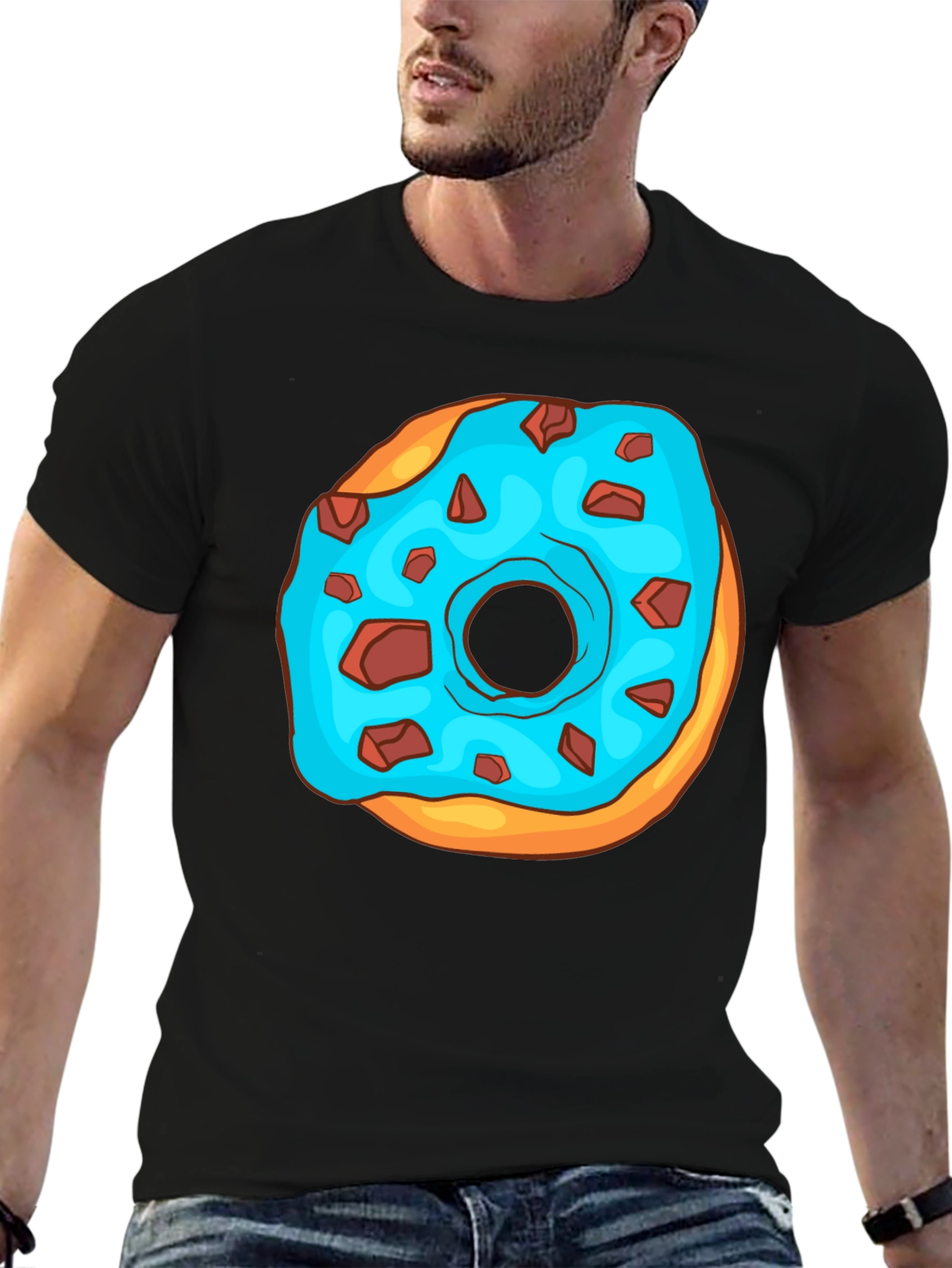 Donut Graphic T-Shirt - Funny Cartoon Design