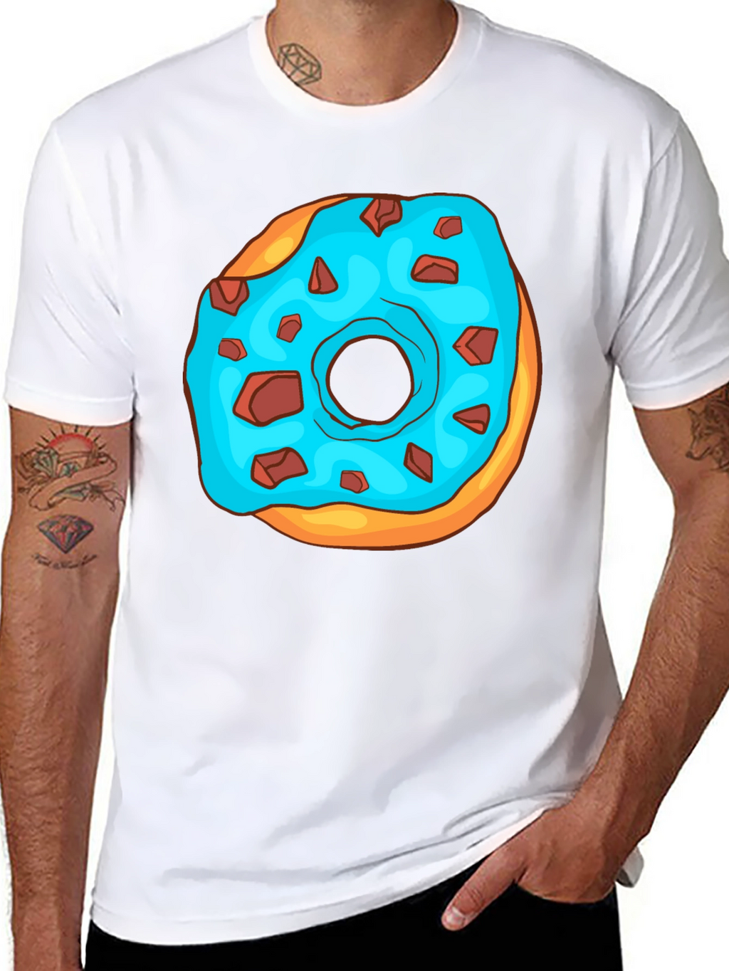 Donut Graphic T-Shirt - Funny Cartoon Design