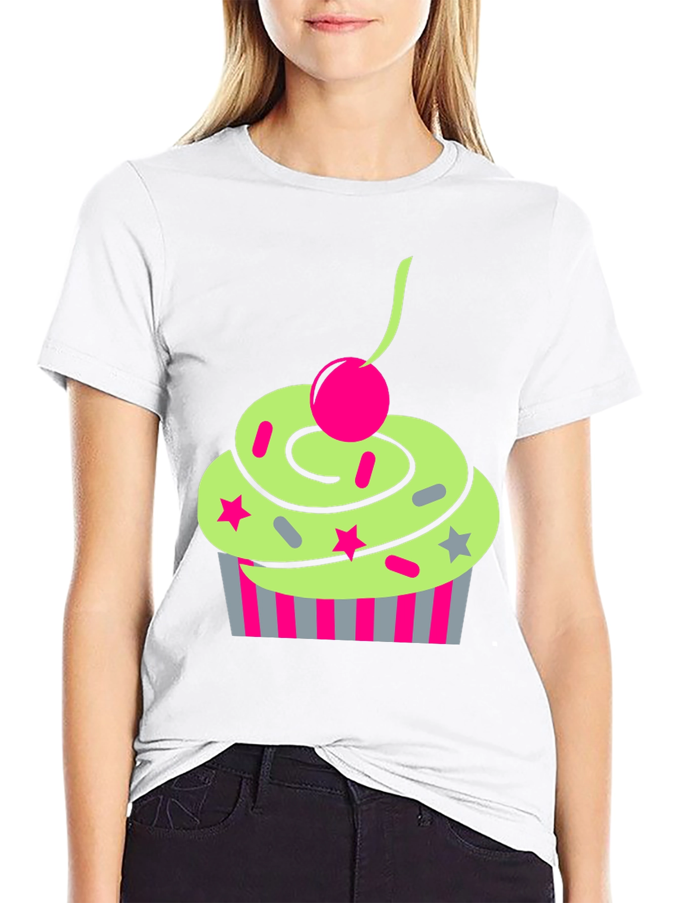 Funky Cupcake Graphic Tee - Quirky Style