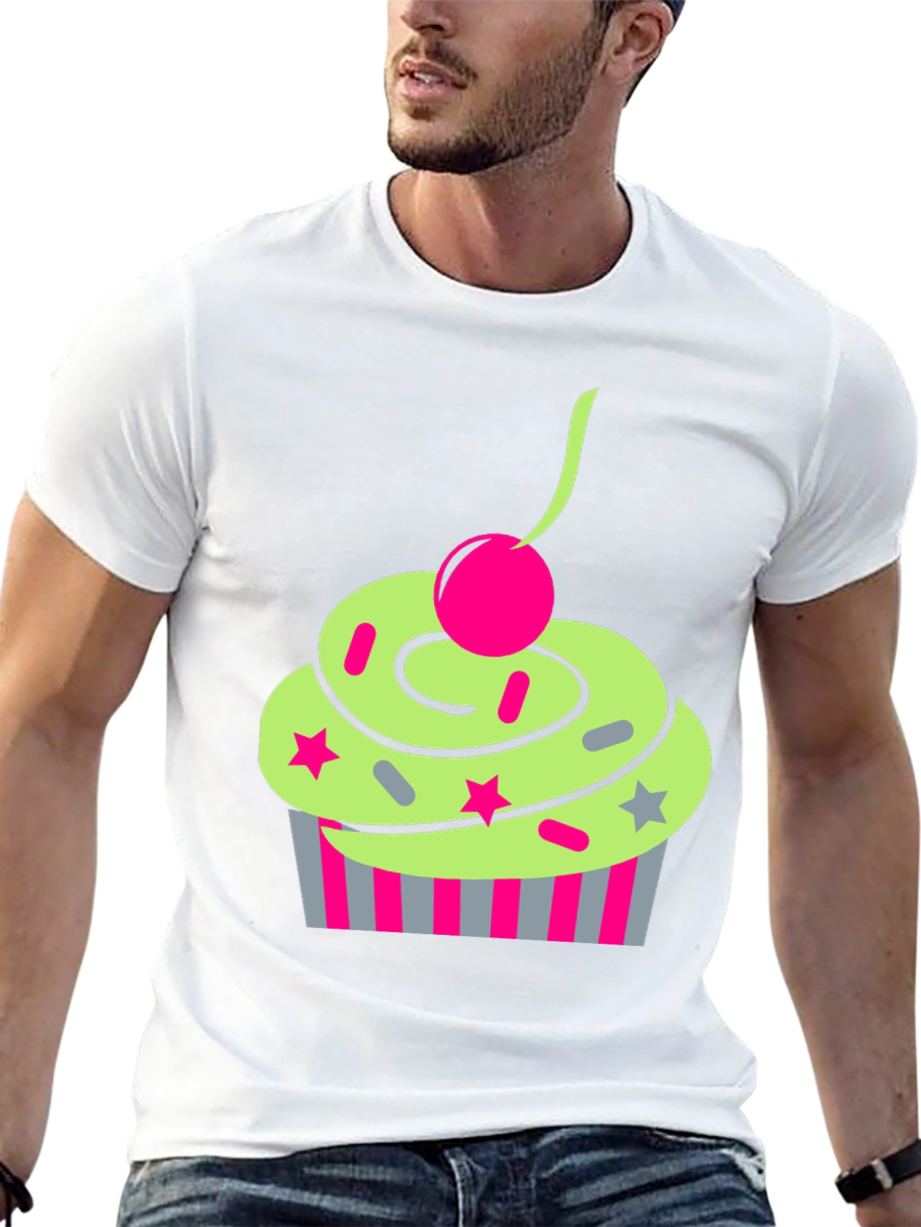 Funky Cupcake Graphic Tee - Quirky Style