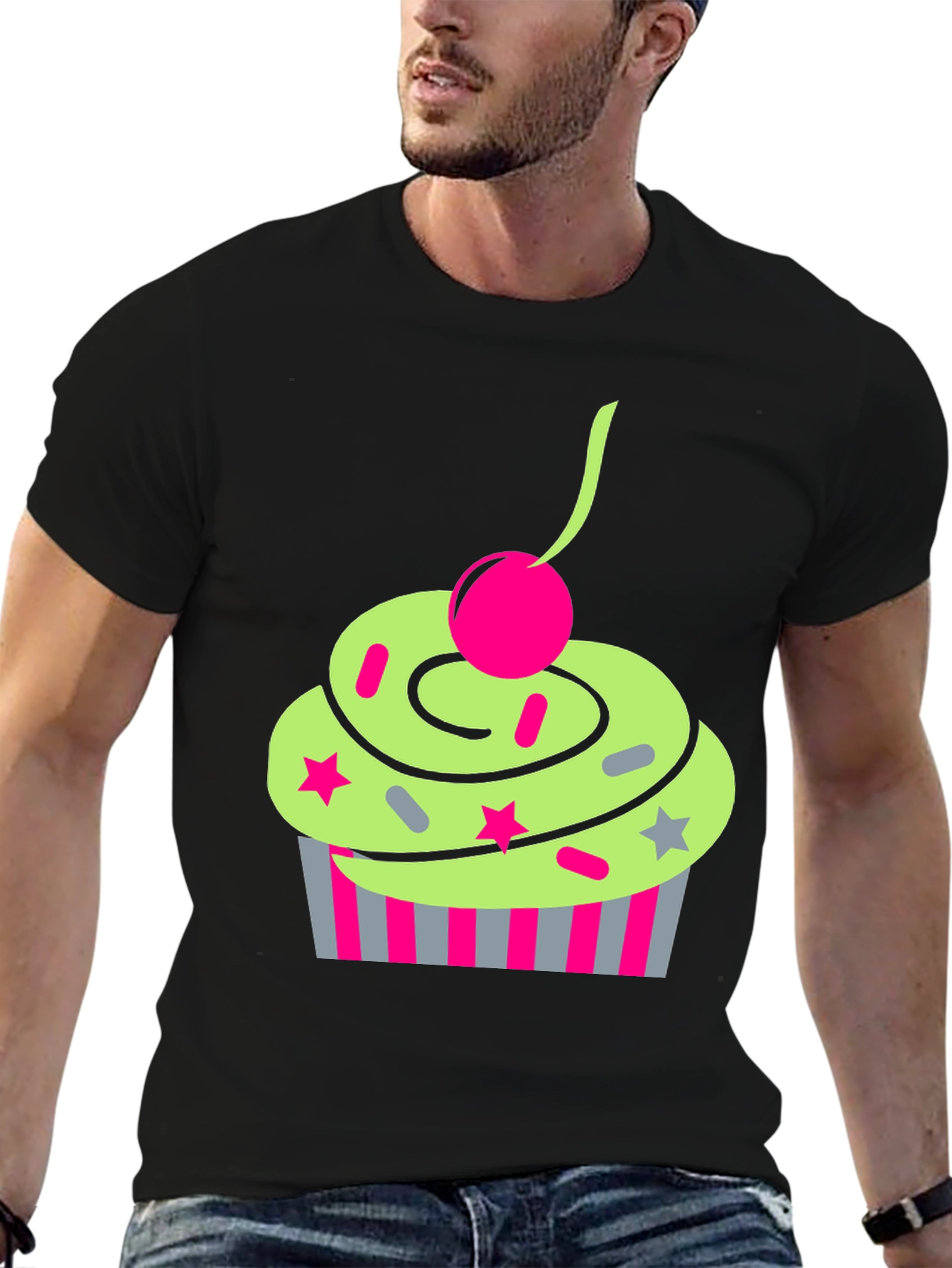 Funky Cupcake Graphic Tee - Quirky Style