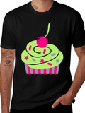 Funky Cupcake Graphic Tee - Quirky Style