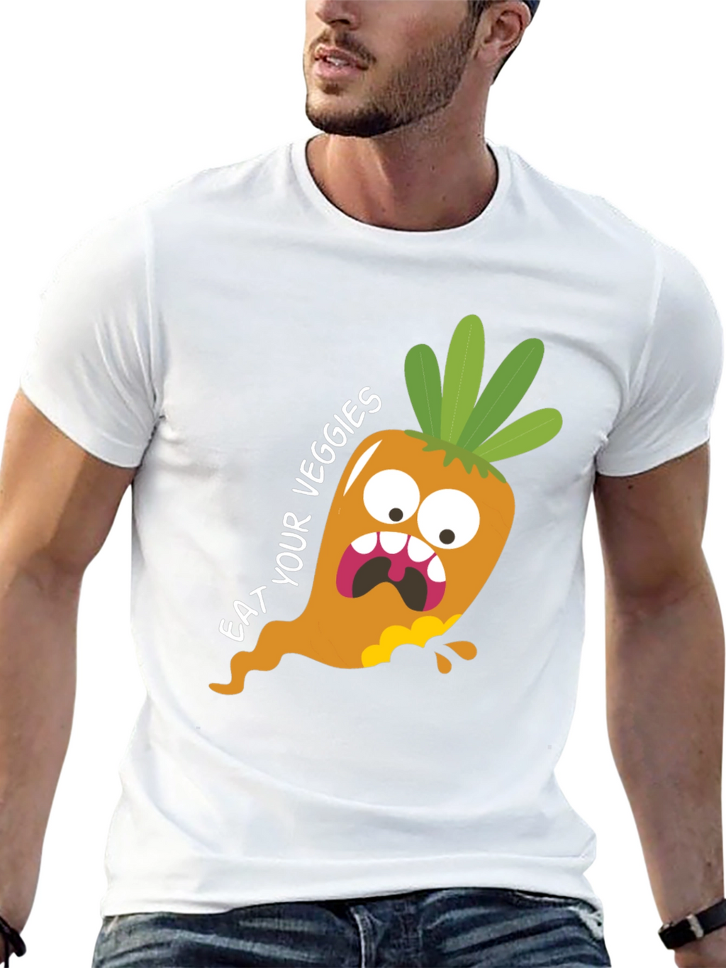 Eat Your Veggies T-Shirt: Funny Carrot Graphic Tee