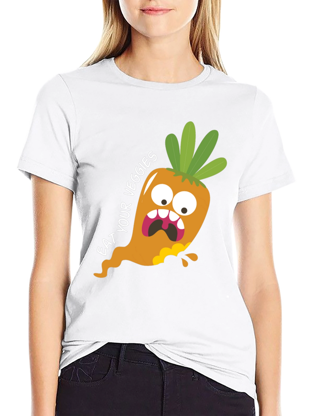 Eat Your Veggies T-Shirt: Funny Carrot Graphic Tee