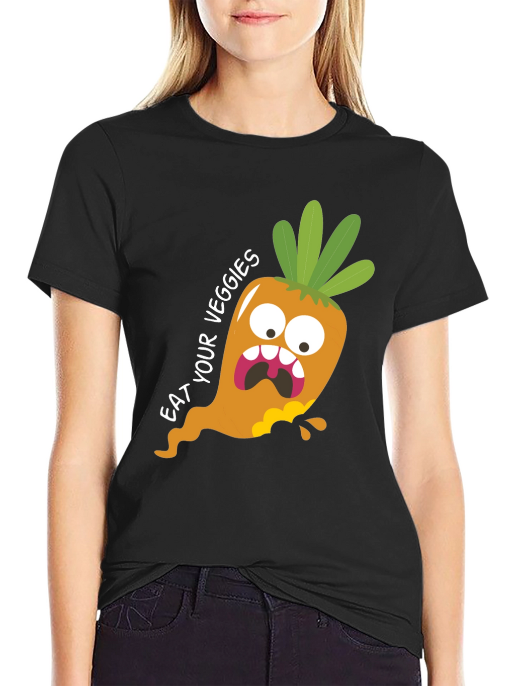 Eat Your Veggies T-Shirt: Funny Carrot Graphic Tee
