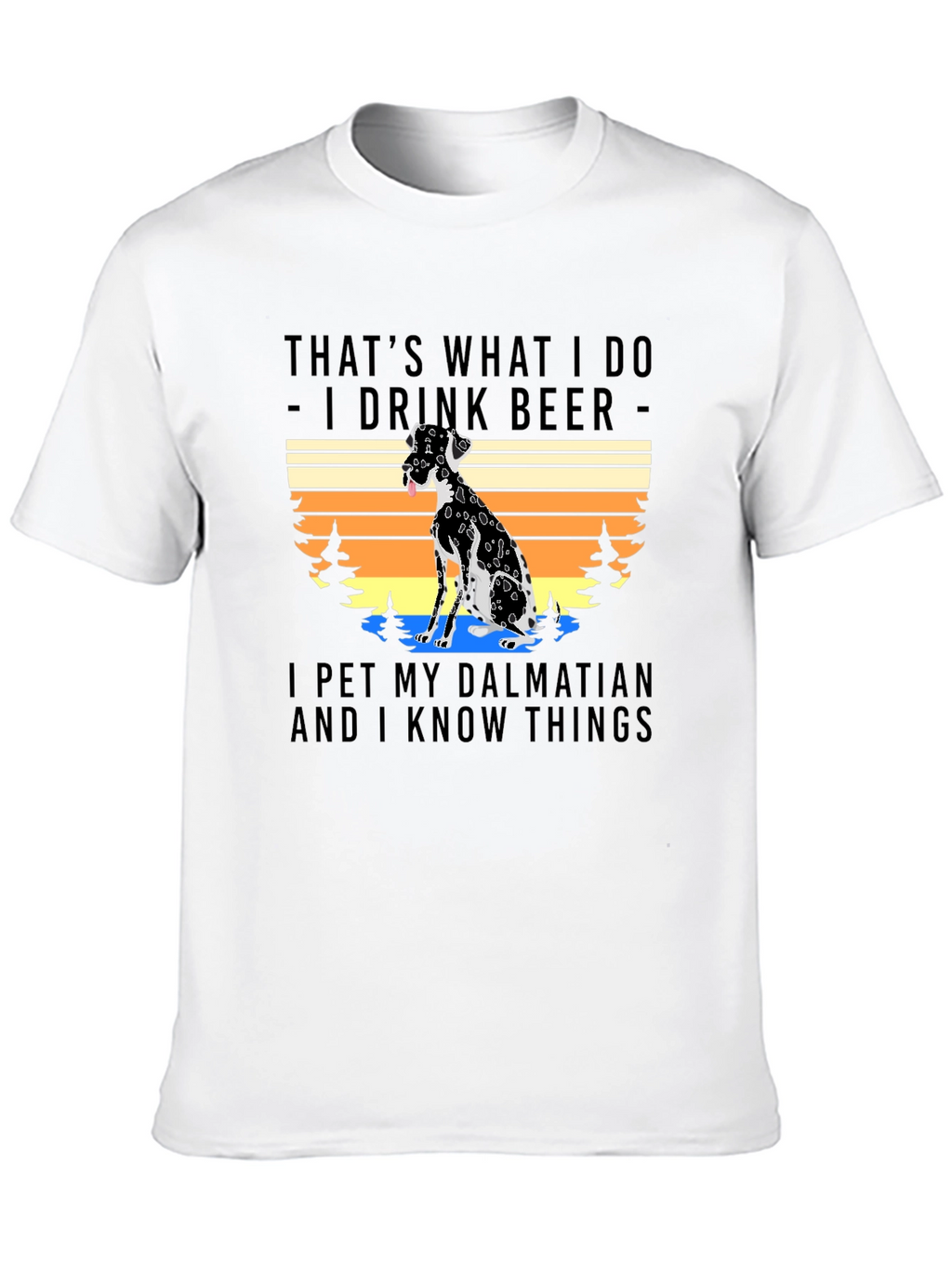 Dalmatian & Beer T-Shirt - Pet Lover Apparel