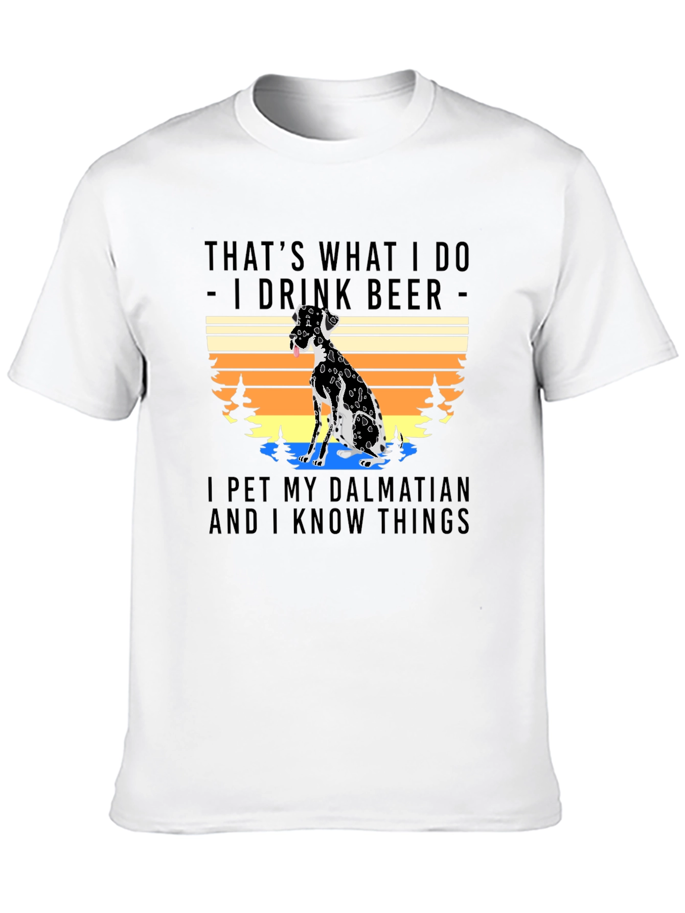 Dalmatian & Beer T-Shirt - Pet Lover Apparel