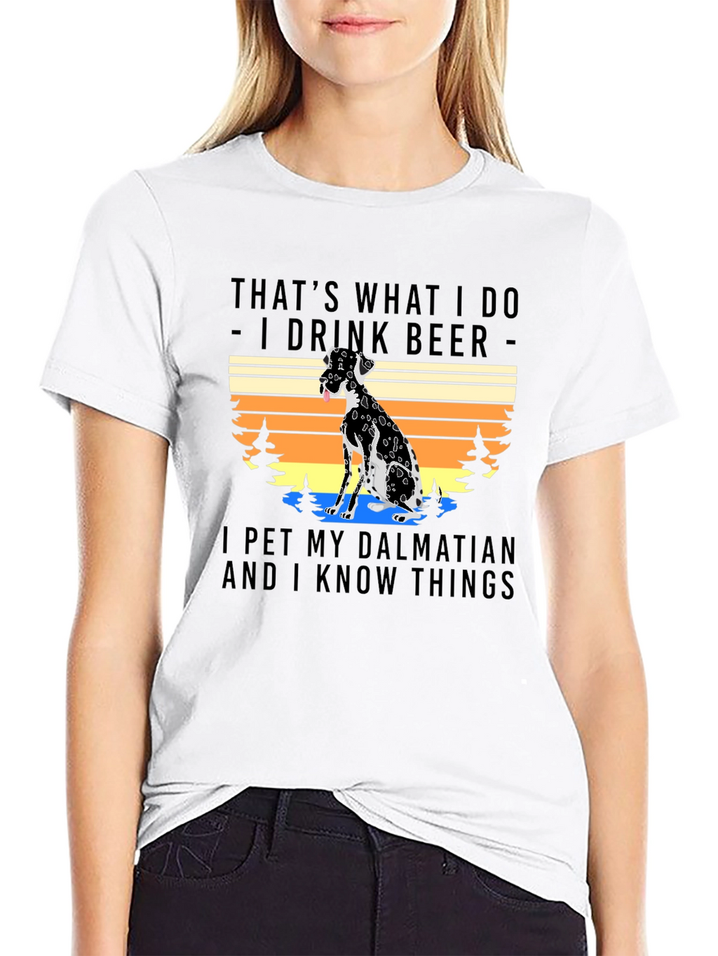 Dalmatian & Beer T-Shirt - Pet Lover Apparel