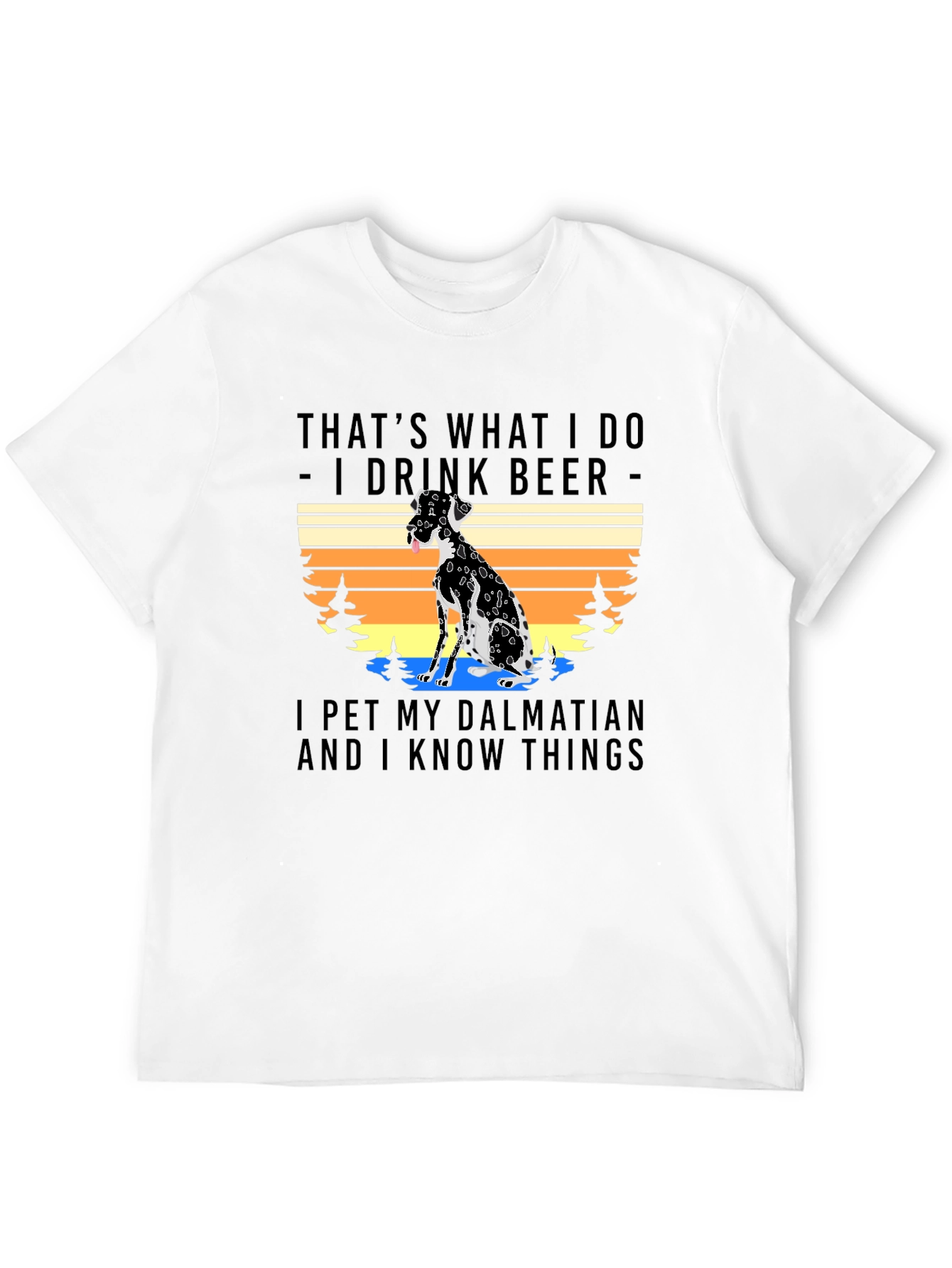 Dalmatian & Beer T-Shirt - Pet Lover Apparel