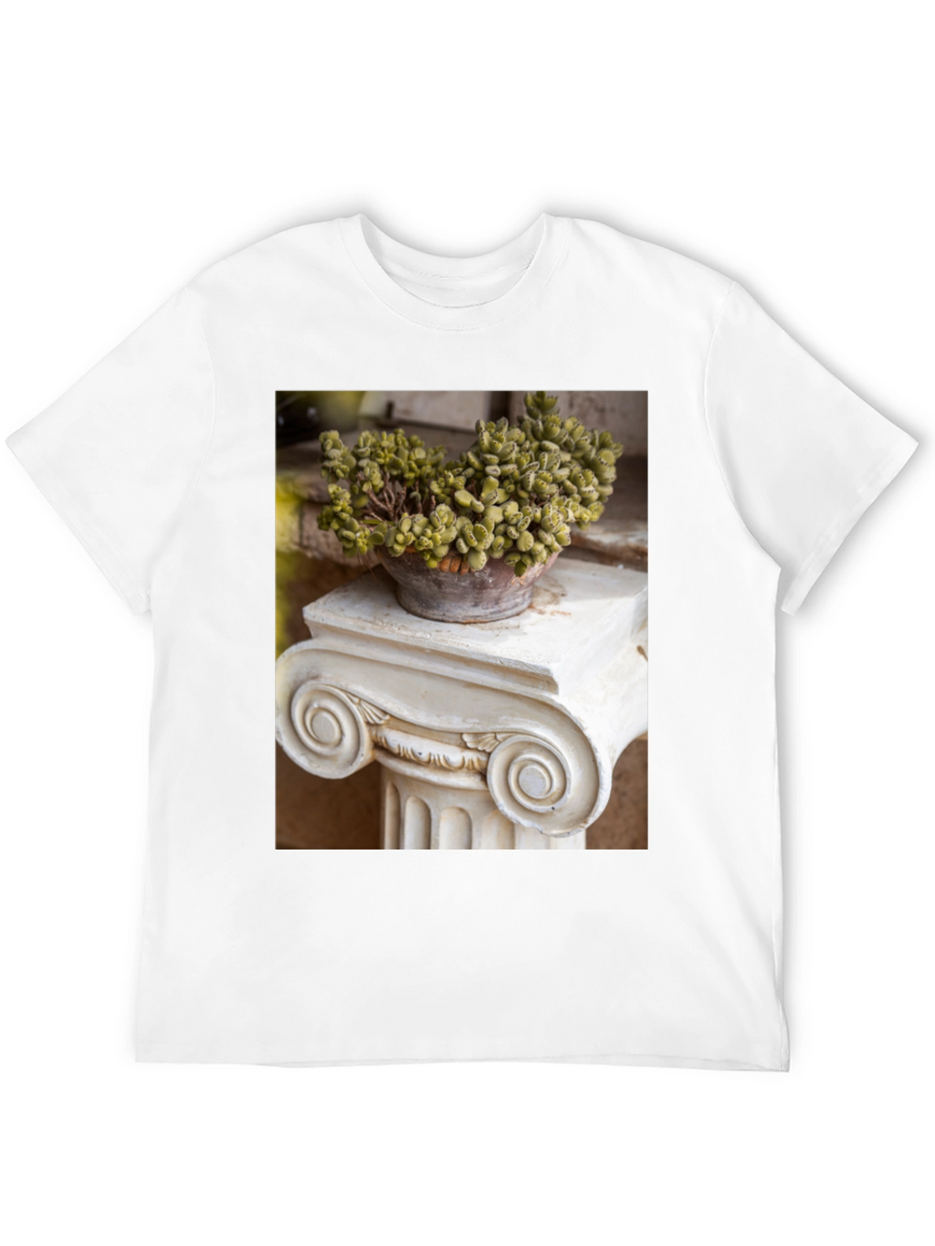 Plant on Column Black T-Shirt