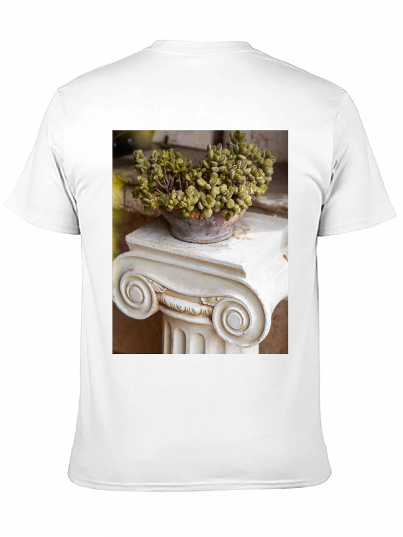 Plant on Column Black T-Shirt