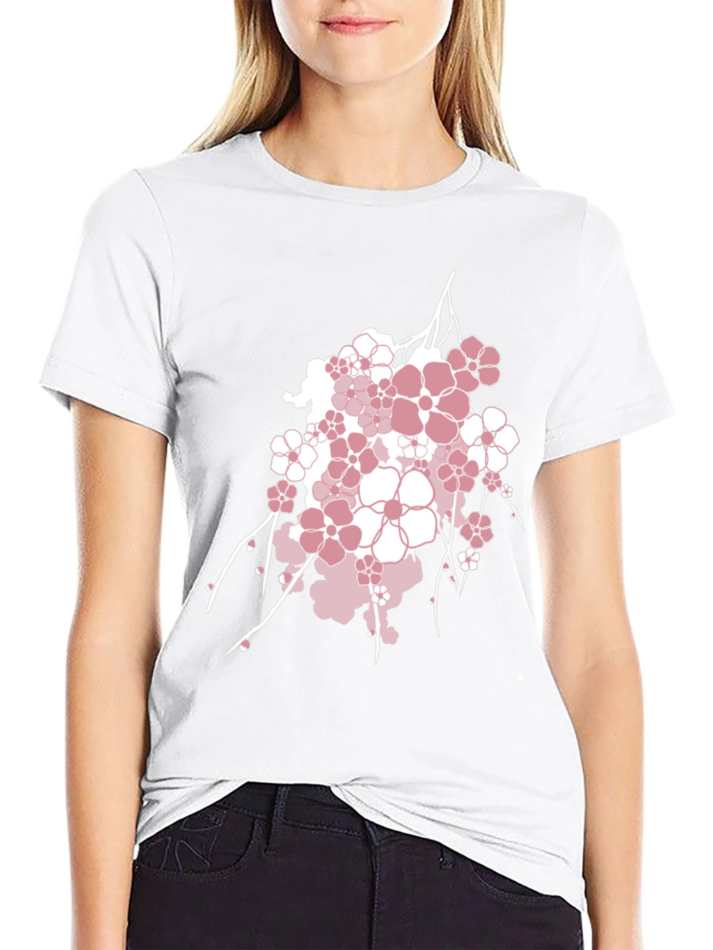 Blossom Graphic Tee - Stylish Mens Black T-Shirt