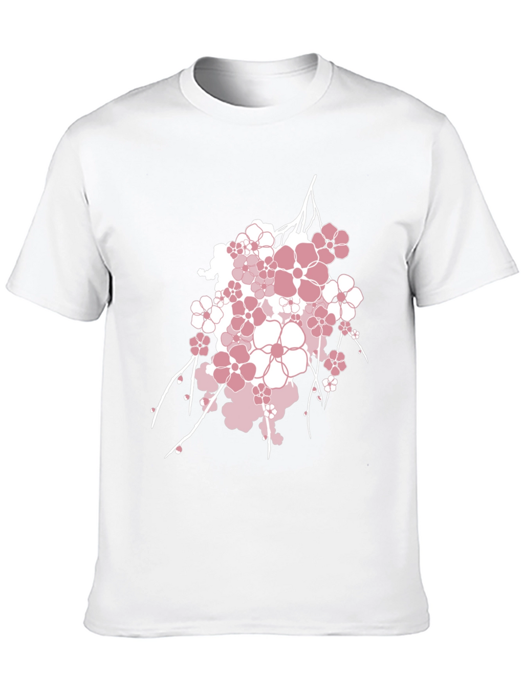 Blossom Graphic Tee - Stylish Mens Black T-Shirt