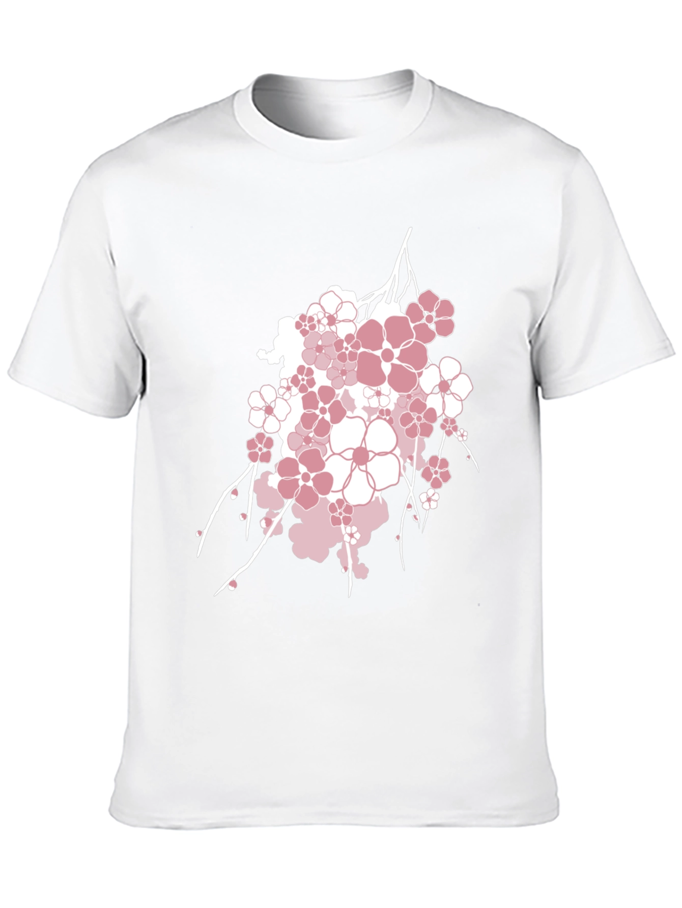 Blossom Graphic Tee - Stylish Mens Black T-Shirt