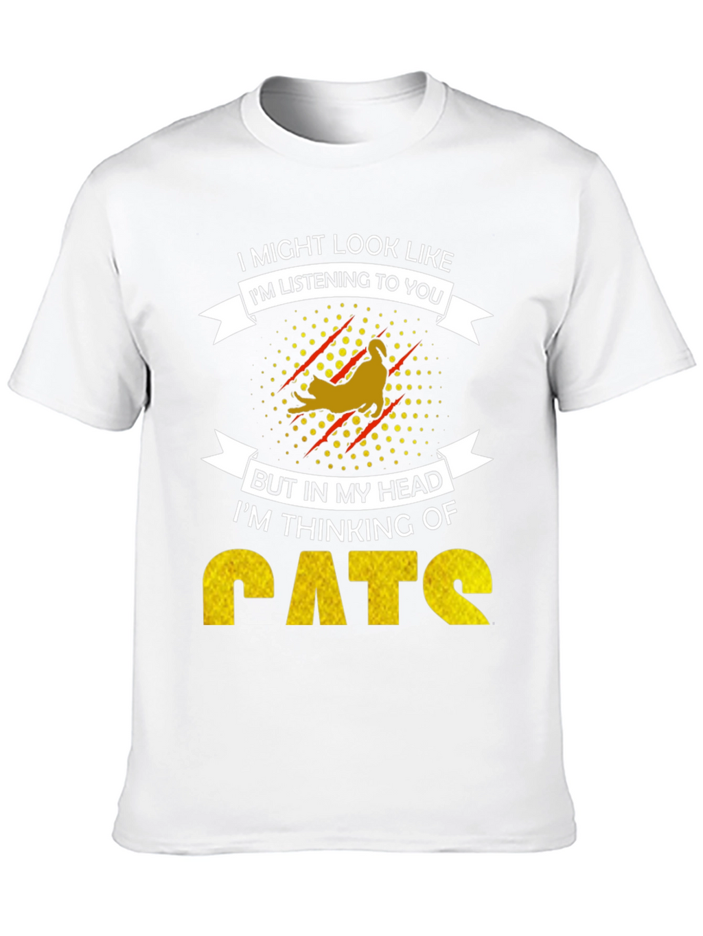 Funny Cat Lover T-Shirt - Im Thinking of Cats