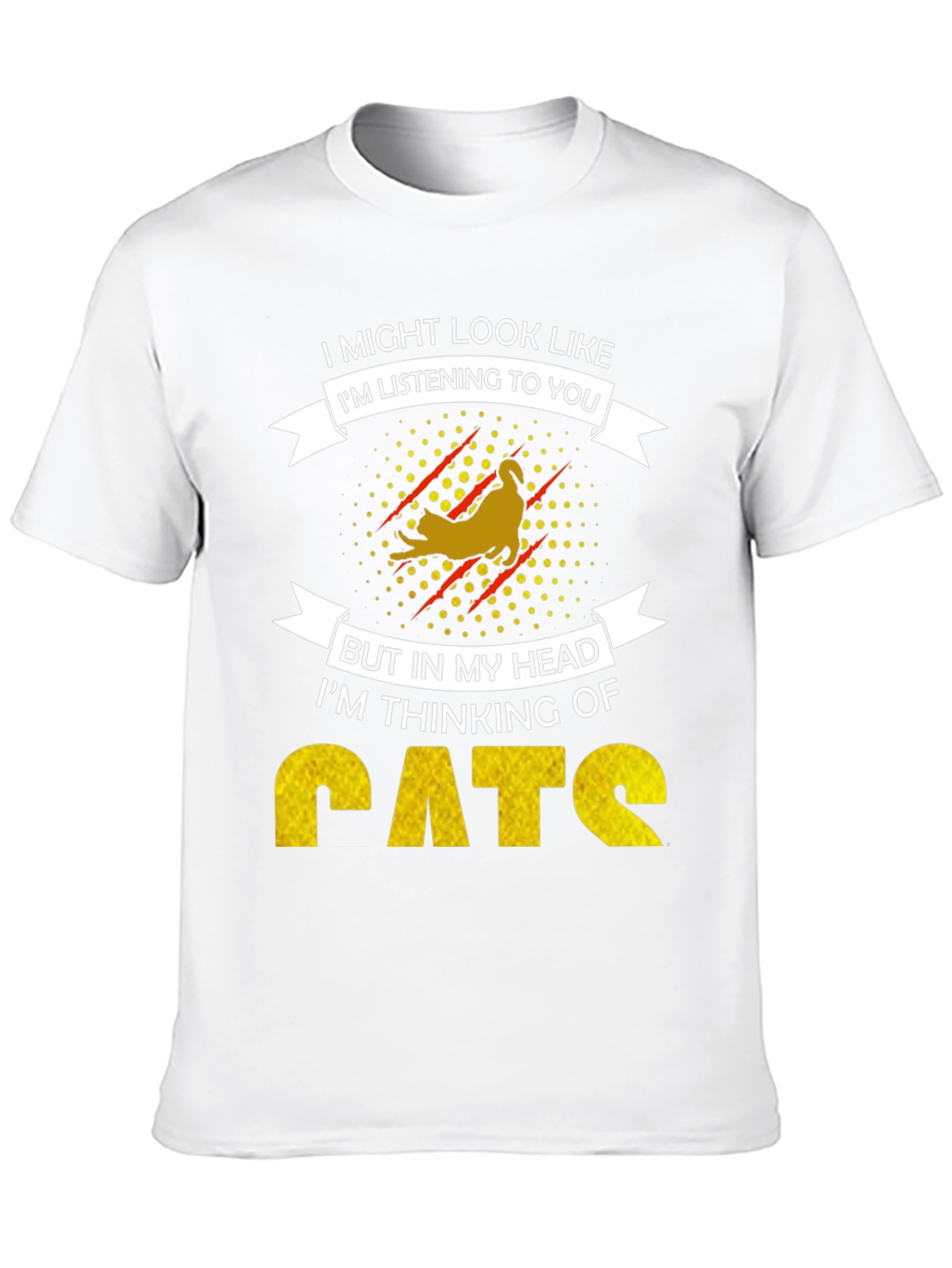 Funny Cat Lover T-Shirt - Im Thinking of Cats