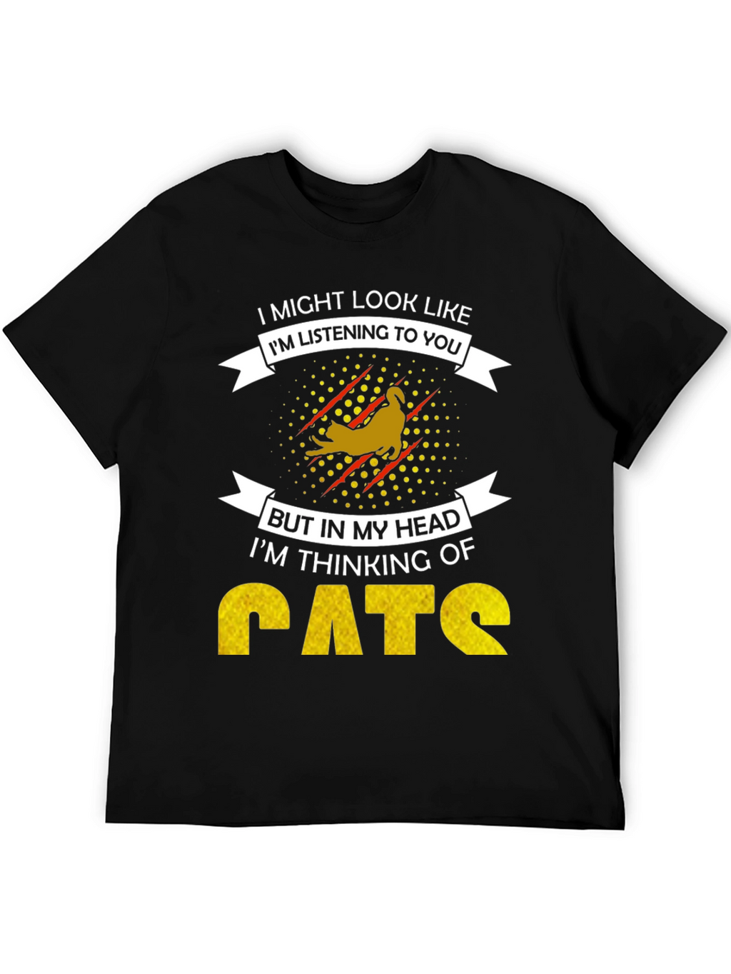 Funny Cat Lover T-Shirt - Im Thinking of Cats