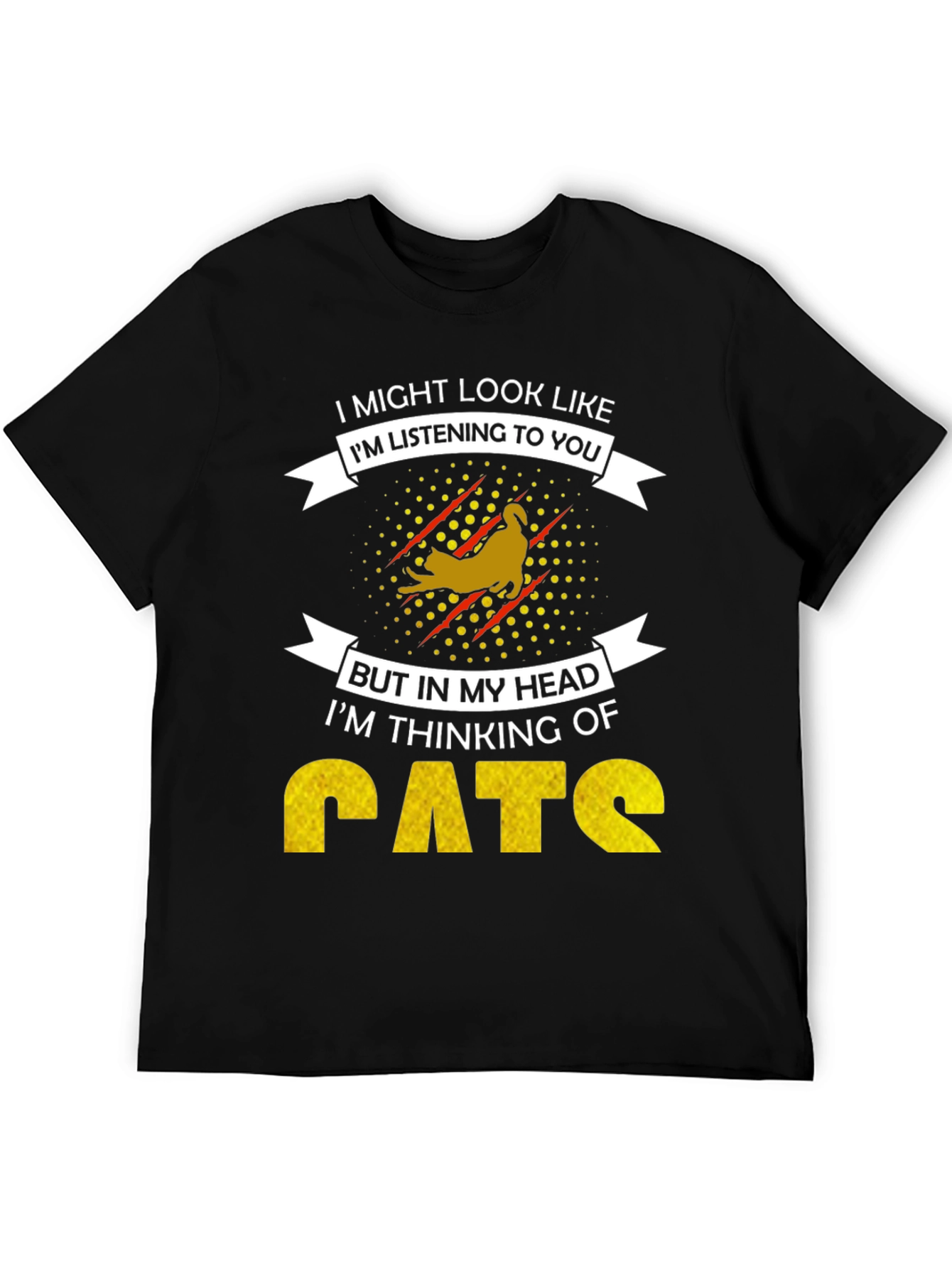 Funny Cat Lover T-Shirt - Im Thinking of Cats
