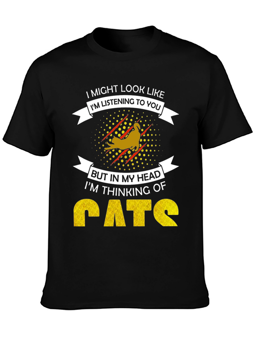 Funny Cat Lover T-Shirt - Im Thinking of Cats