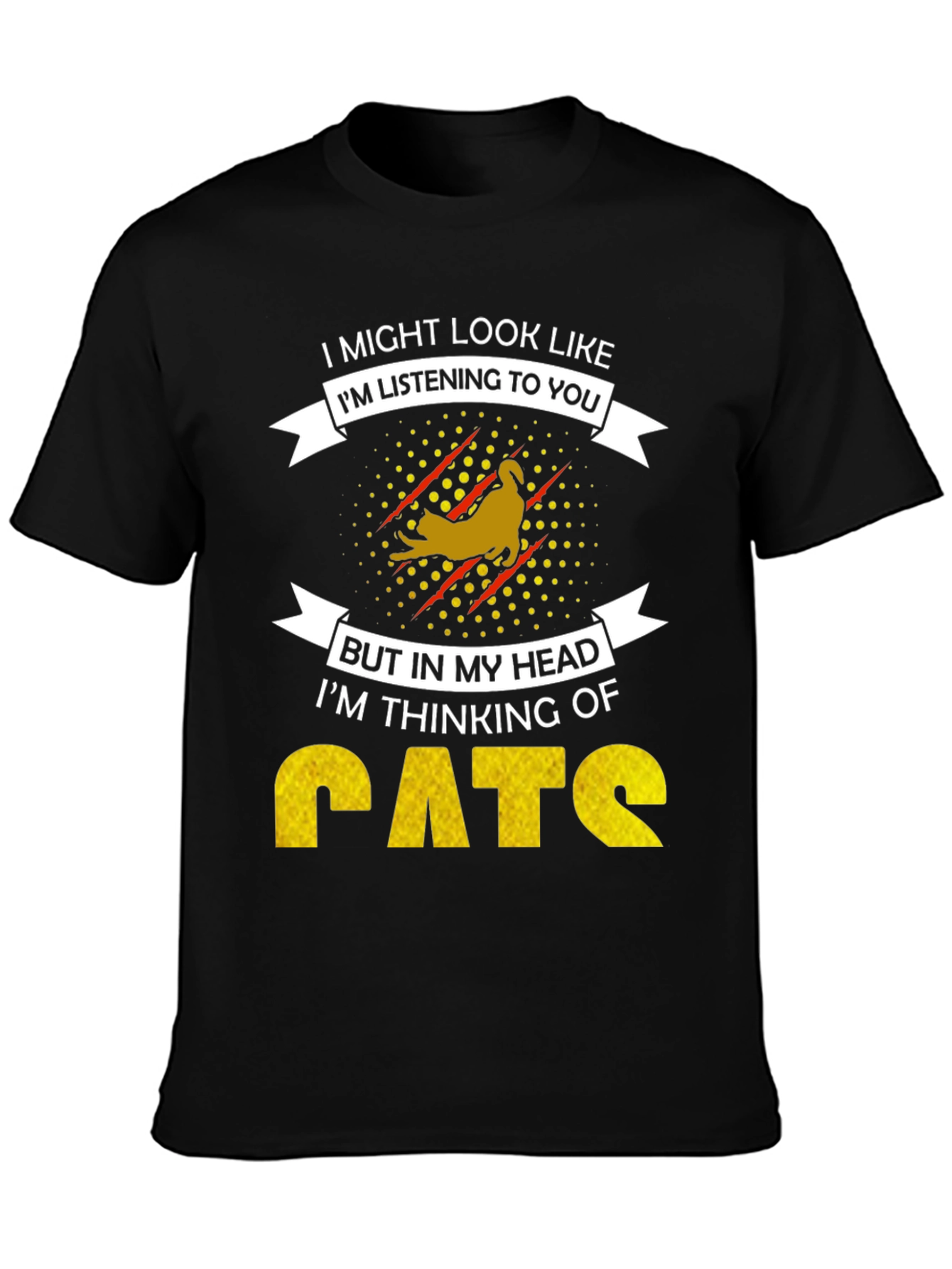 Funny Cat Lover T-Shirt - Im Thinking of Cats