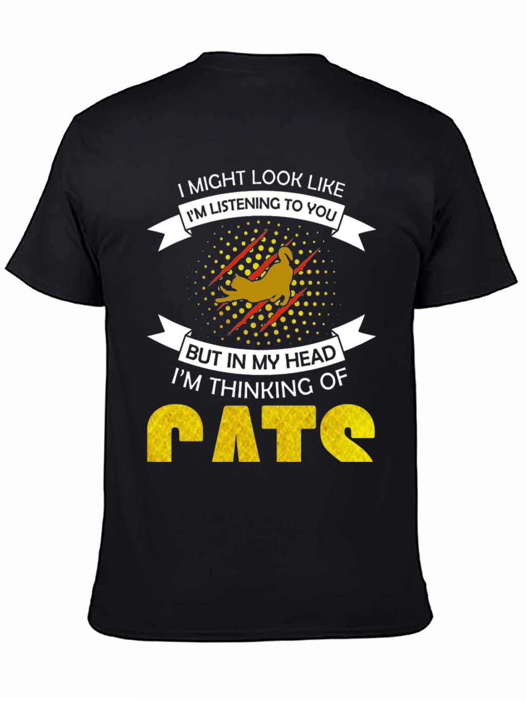 Funny Cat Lover T-Shirt - Im Thinking of Cats