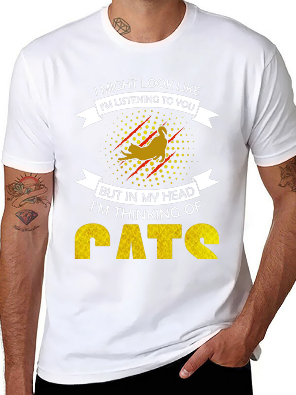 Funny Cat Lover T-Shirt - Im Thinking of Cats
