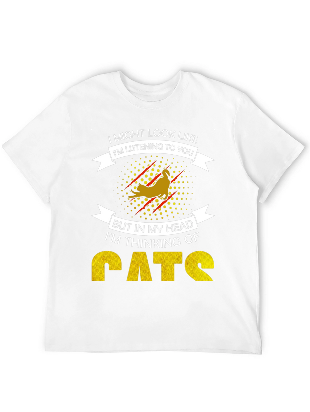 Funny Cat Lover T-Shirt - Im Thinking of Cats