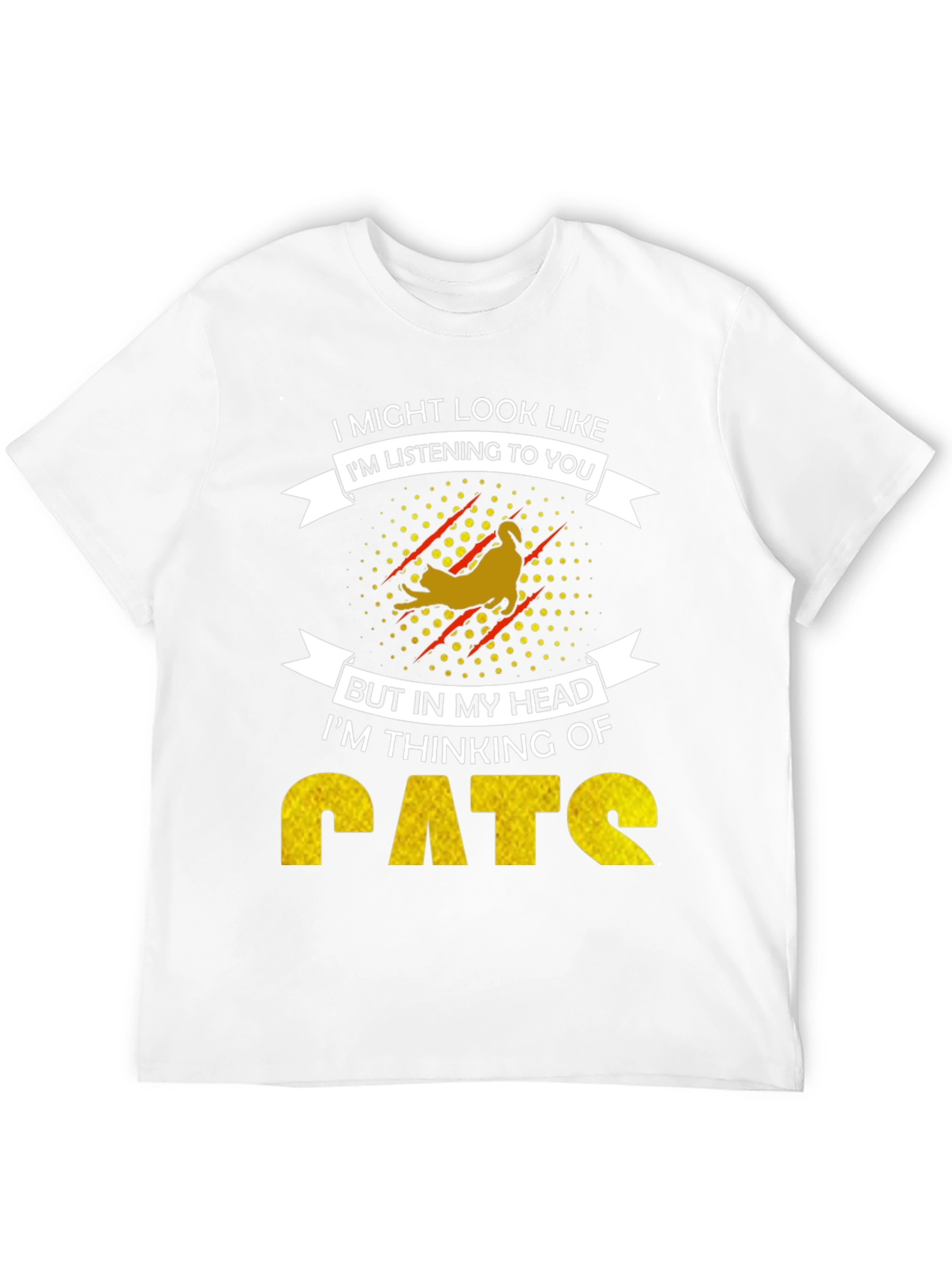 Funny Cat Lover T-Shirt - Im Thinking of Cats