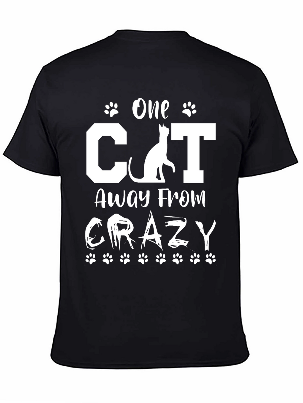 One Cat Away From Crazy Graphic T-Shirt