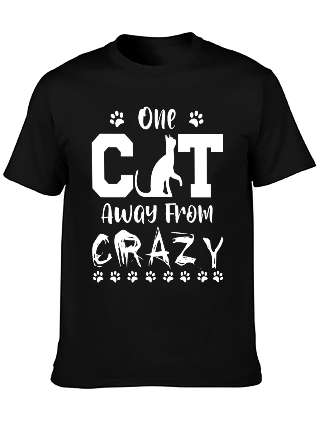 One Cat Away From Crazy Graphic T-Shirt